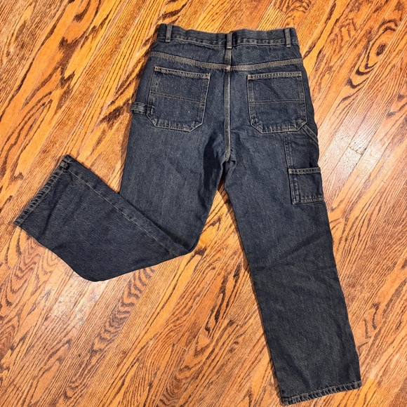 Faded Glory Dark blue Gray Relaxed Carpenter Jeans - w27 L27 - Picture 5 of 15